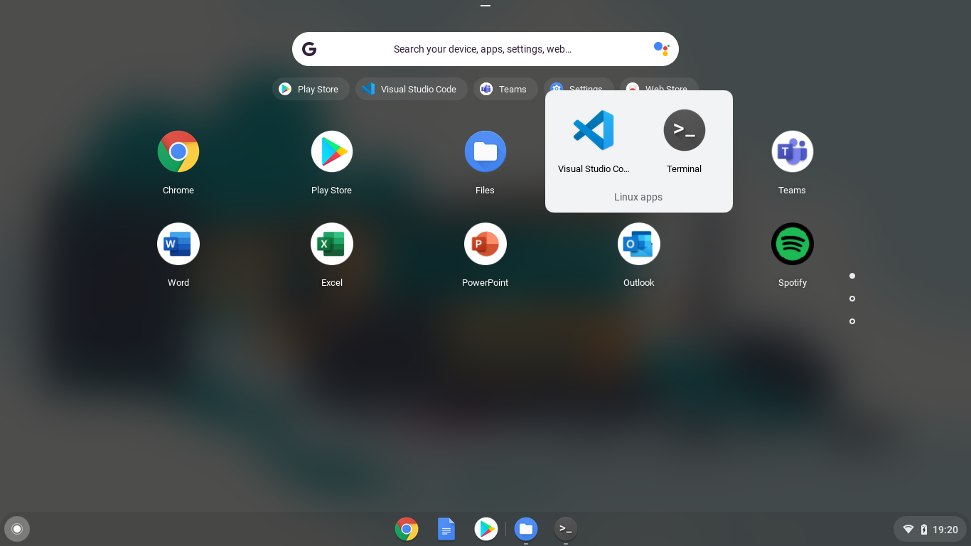 Launching the Visual Studio&nbsp;Code app