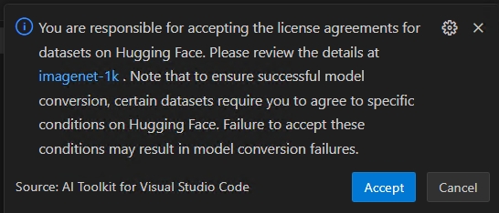 면책 조항을 보여주는 스크린샷.